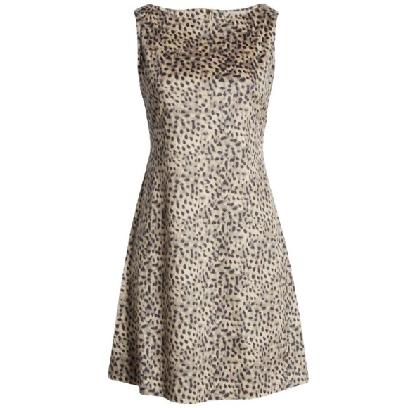 Tommy Bahama Dresses & Skirts - Tommy Bahama Darcy Leopard Print Shift Dress Large Golden Honey Faux Suede